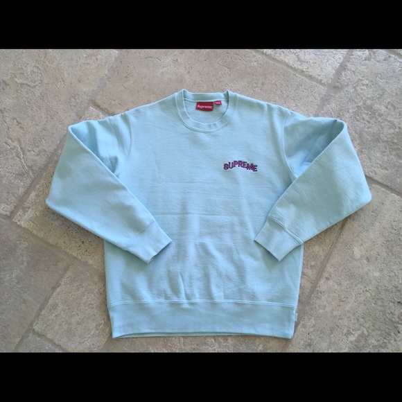 Supreme Other - SUPREME STEP ARC CREWNECK SWEATSHIRT, TURQUOISE